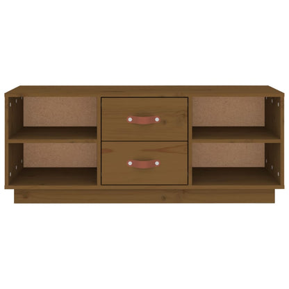 TV-Schrank Honigbraun 100x34x40 cm Massivholz Kiefer