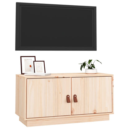 TV-Schrank 80x34x40 cm Massivholz Kiefer