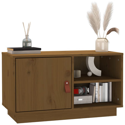 TV-Schrank Honigbraun 70x34x40 cm Massivholz Kiefer