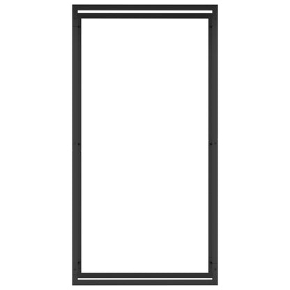 Brennholzregal Mattschwarz 80 x 28 x 154 cm Stahl
