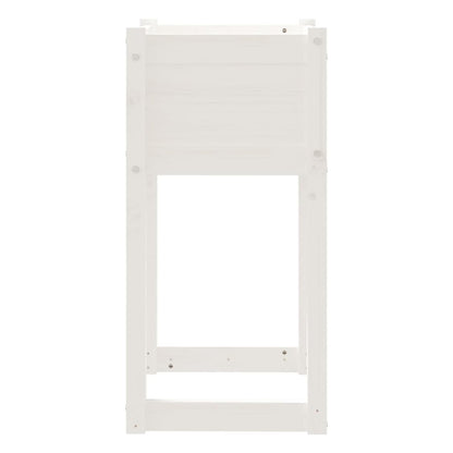 Pflanzkübel Weiß 40x40x81 cm Massivholz Kiefer