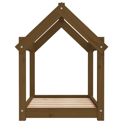 Hundebett Honigbraun 71x55x70 cm Massivholz Kiefer