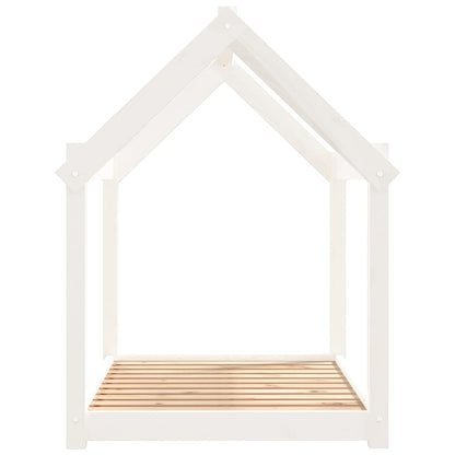 Hundebett Weiß 101x70x90 cm Massivholz Kiefer