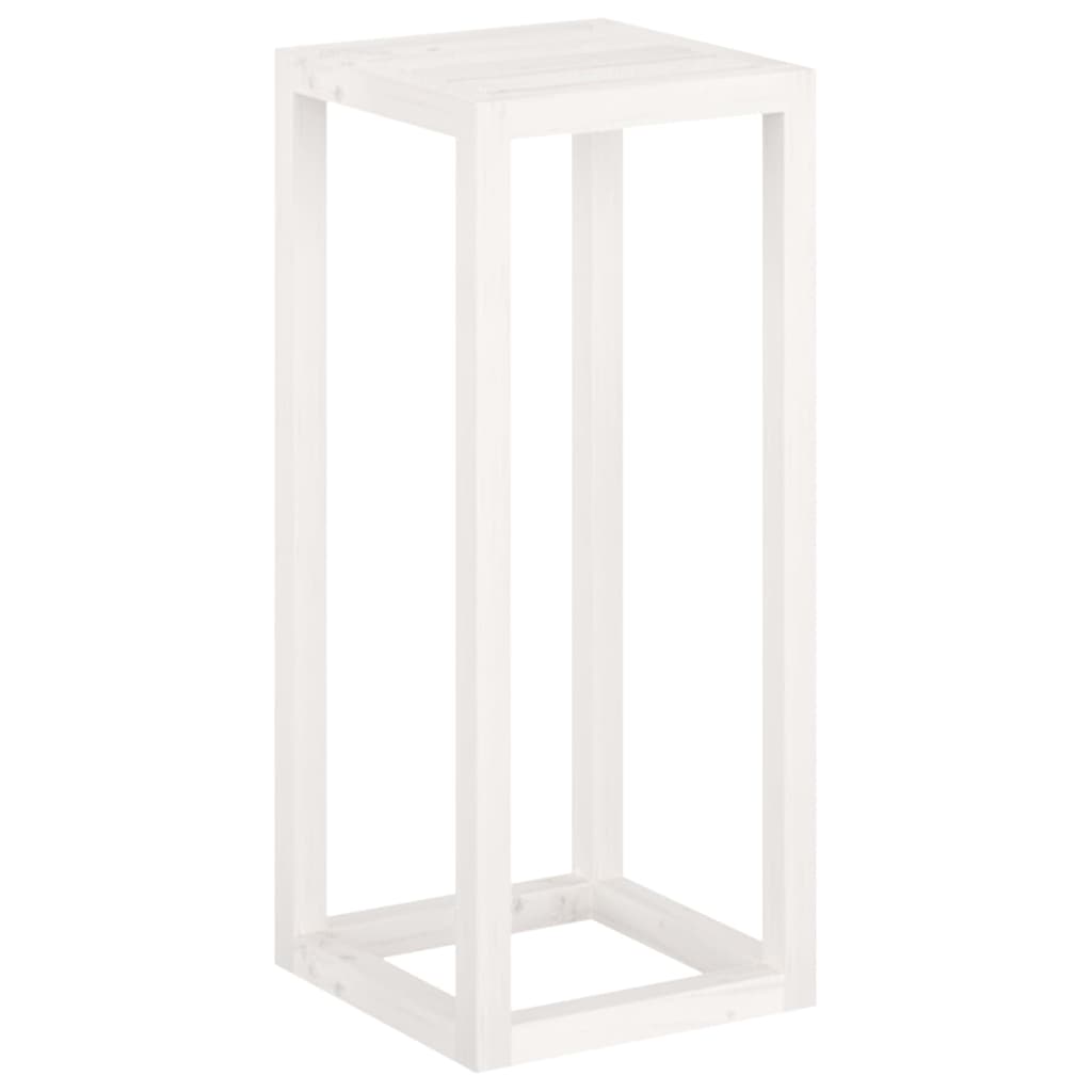 3-tlg. Pflanzenständer-Set Weiß Massivholz Kiefer