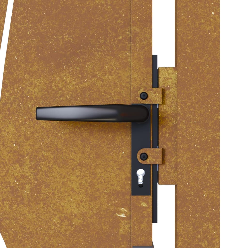 Gartentor 100x175 cm Cortenstahl Gras-Design