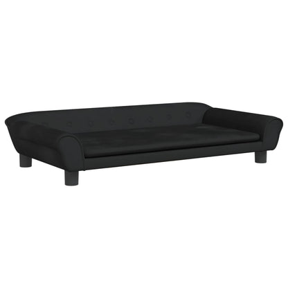 Hundebett Schwarz 100x50x21 cm Samt