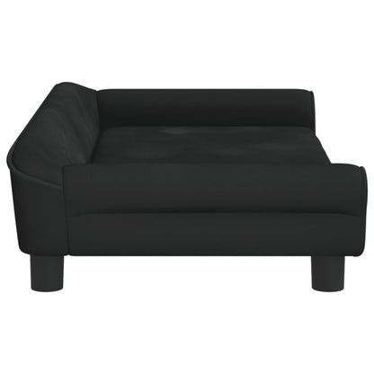 Hundebett Schwarz 100x50x21 cm Samt