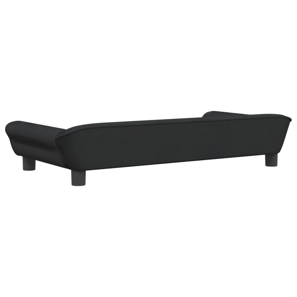 Hundebett Schwarz 100x50x21 cm Samt