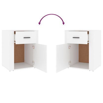 Nachttisch Weiß 50x36x60 cm Holzwerkstoff