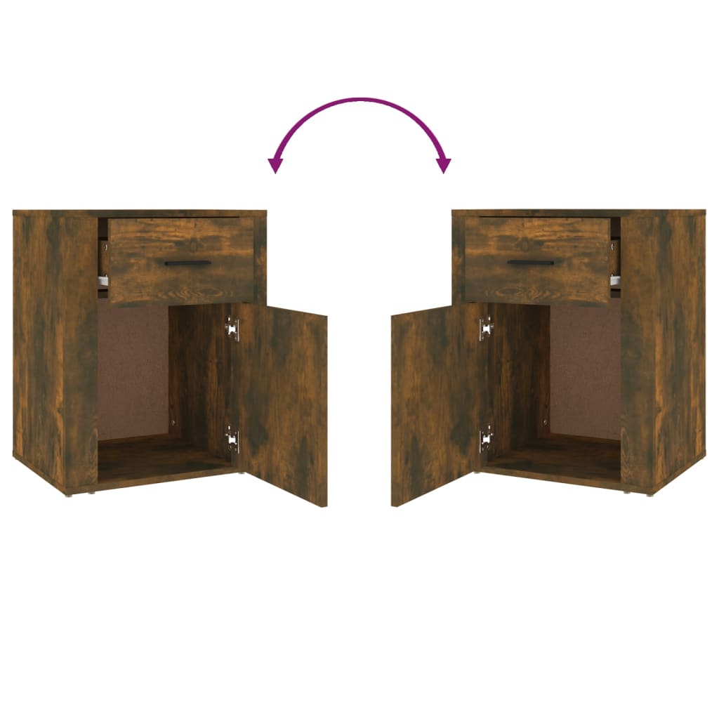 Nachttisch Räuchereiche 50x36x60 cm Holzwerkstoff