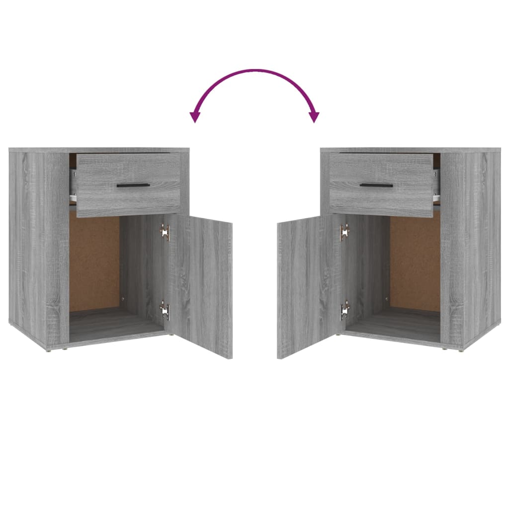 Nachttisch Grau Sonoma 50x36x60 cm Holzwerkstoff