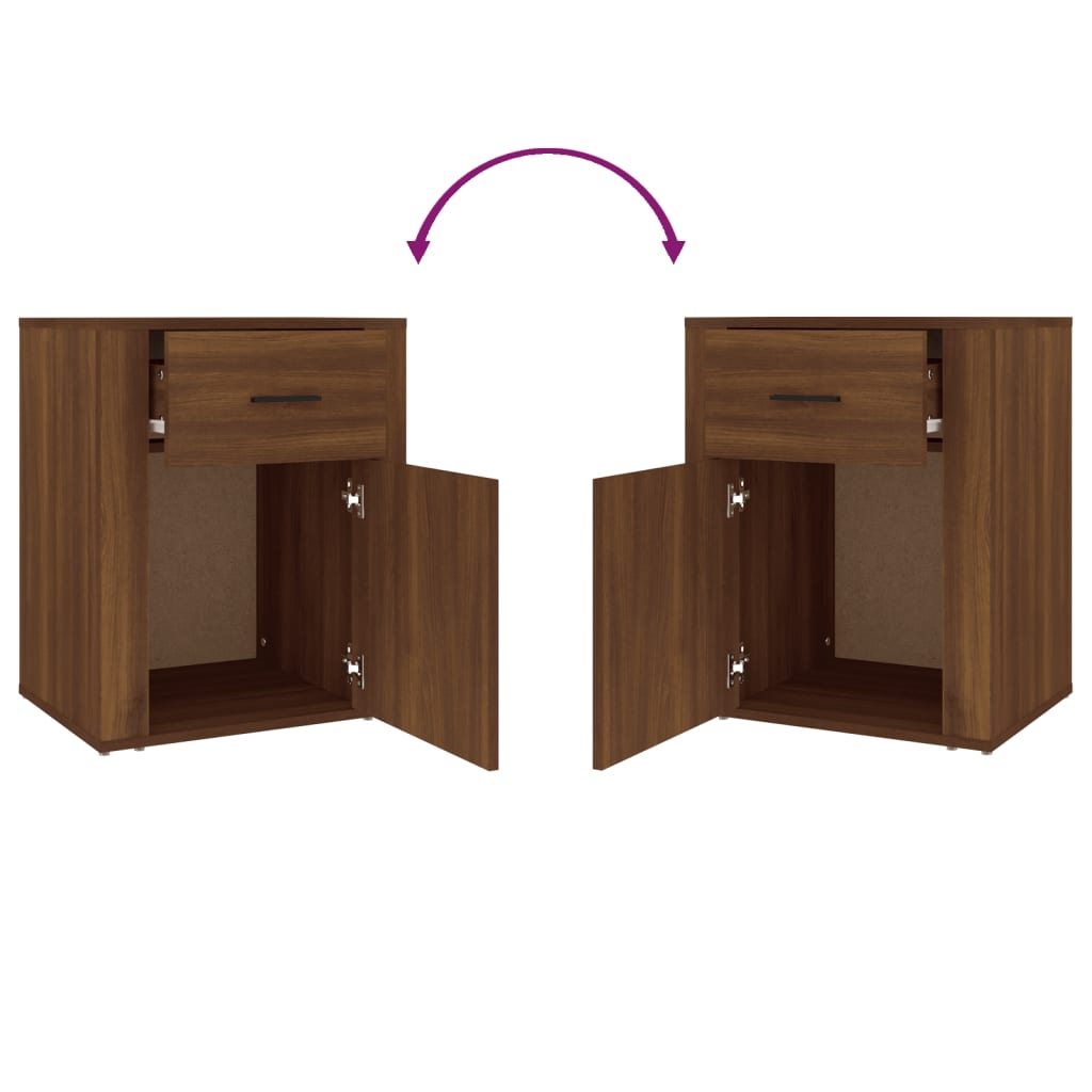 Nachttisch Braun Eichen-Optik 50x36x60 cm Holzwerkstoff