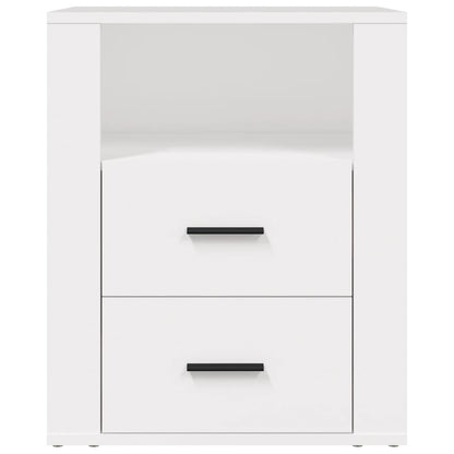 Nachttisch Weiß 50x36x60 cm Holzwerkstoff