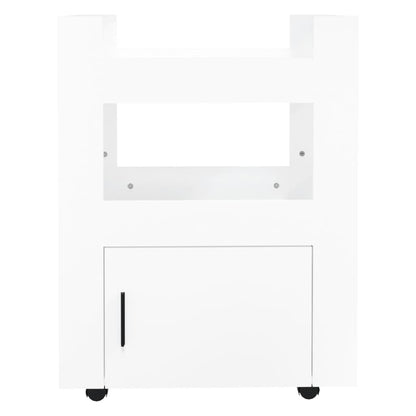 Küchenwagen Hochglanz-Weiß 60x45x80 cm