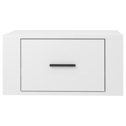 Wand-Nachttische 2 Stk. Hochglanz-Weiß 50x36x25 cm