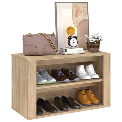 Schuhregal Sonoma-Eiche 75x35x45 cm Holzwerkstoff