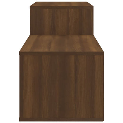 Schuhschrank Braun Eichen-Optik 150x35x45 cm Holzwerkstoff