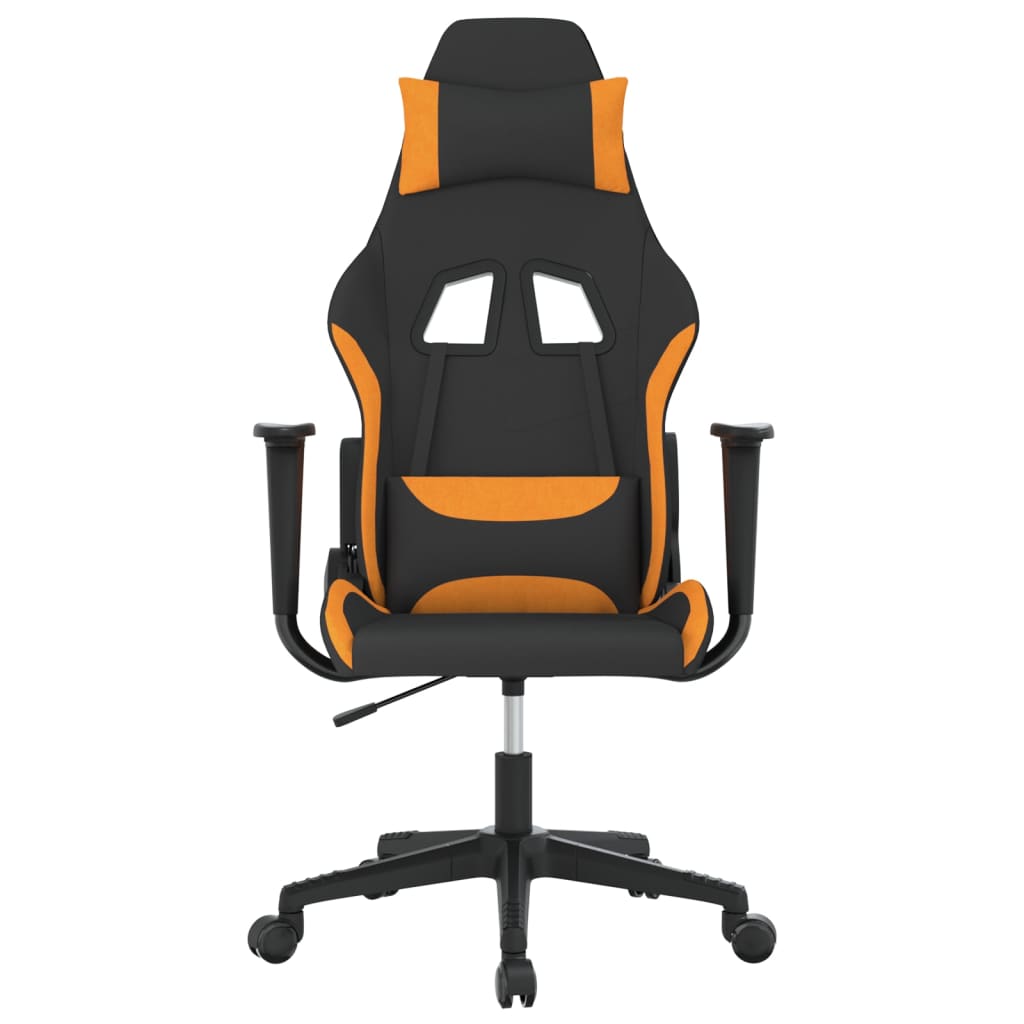 Gaming-Stuhl Schwarz und Orange Stoff