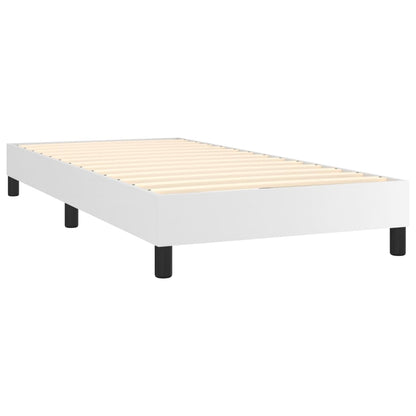 Boxspringbettgestell Weiß 90x200 cm Kunstleder