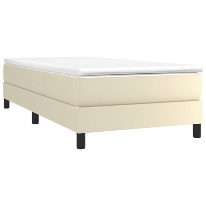 Boxspringbettgestell Creme 90x200 cm Kunstleder