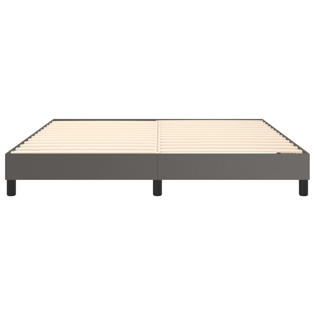 Boxspringbettgestell Grau 180x200 cm Kunstleder
