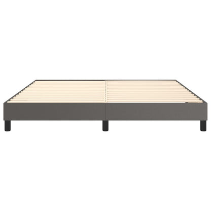 Boxspringbettgestell Grau 180x200 cm Kunstleder