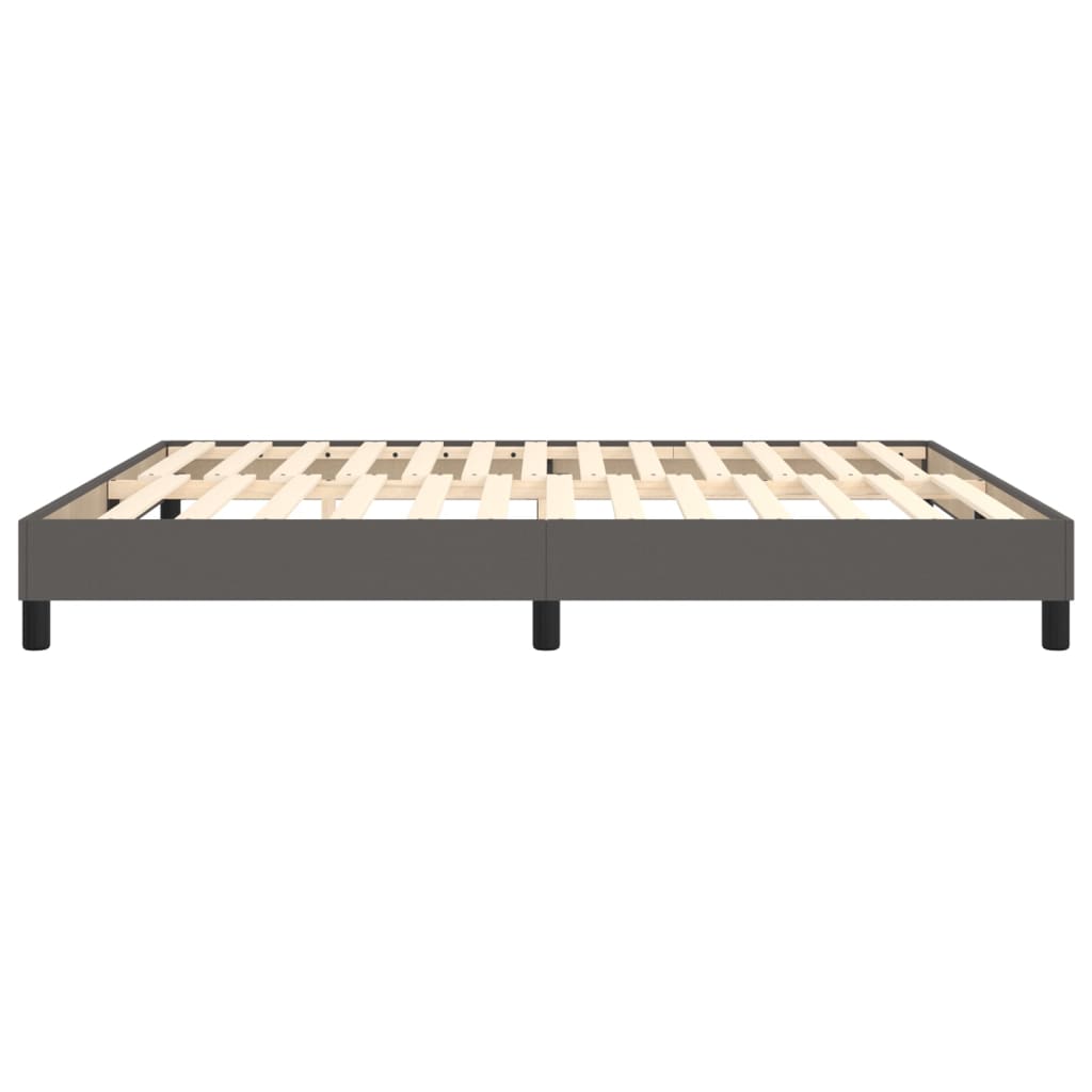 Boxspringbettgestell Grau 180x200 cm Kunstleder