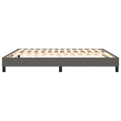 Boxspringbettgestell Grau 180x200 cm Kunstleder