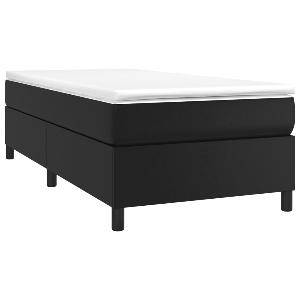 Boxspringbettgestell Schwarz 100x200 cm Kunstleder