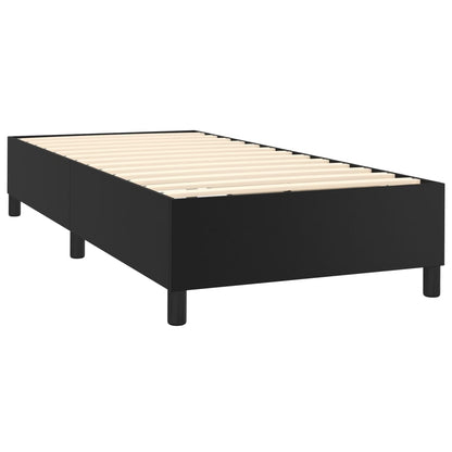 Boxspringbettgestell Schwarz 100x200 cm Kunstleder