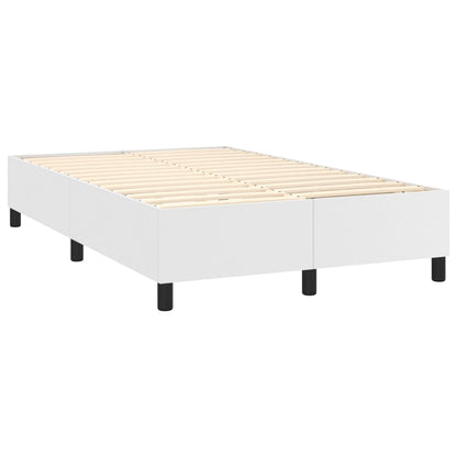 Boxspringbettgestell Weiß 120x200 cm Kunstleder