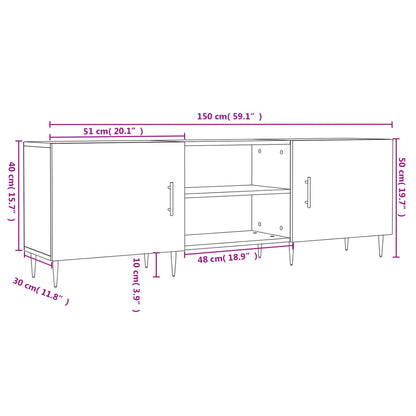 TV-Schrank Grau Sonoma 150x30x50 cm Holzwerkstoff