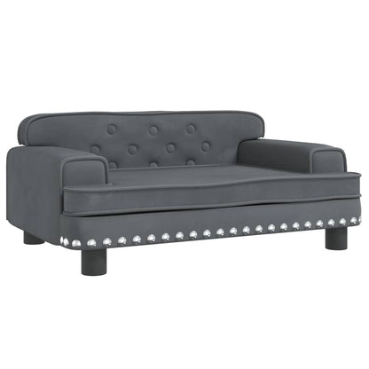 Kindersofa Dunkelgrau 70x45x30 cm Samt