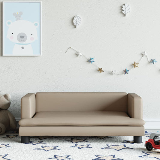 Kindersofa Cappuccino-Braun 80x45x30 cm Kunstleder