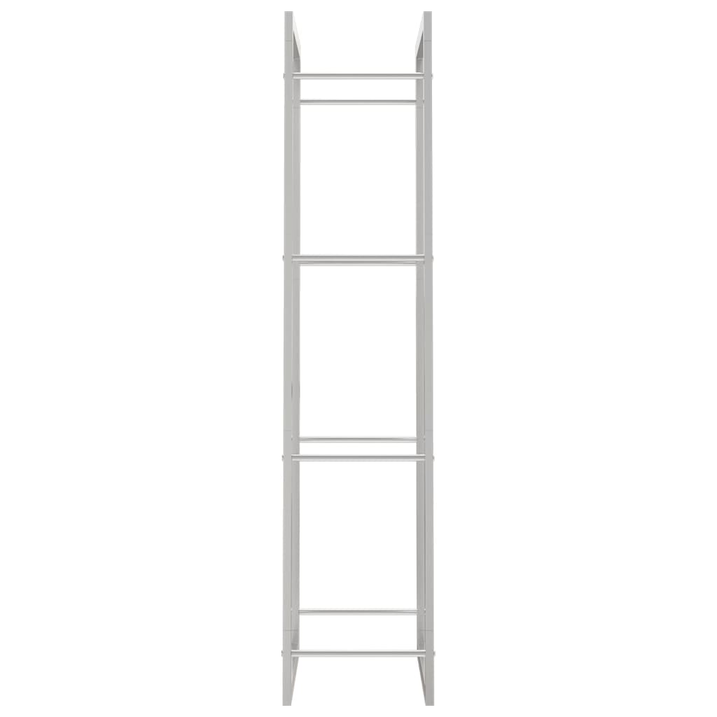Brennholzregal 50x28x132 cm Edelstahl