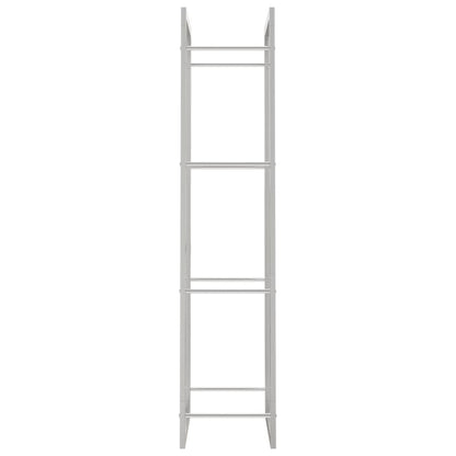 Brennholzregal 50x28x132 cm Edelstahl