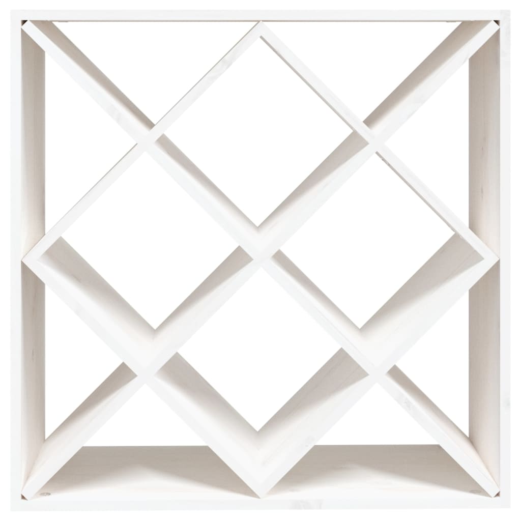 Weinregal Weiß 62x25x62 cm Massivholz Kiefer