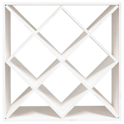 Weinregal Weiß 62x25x62 cm Massivholz Kiefer