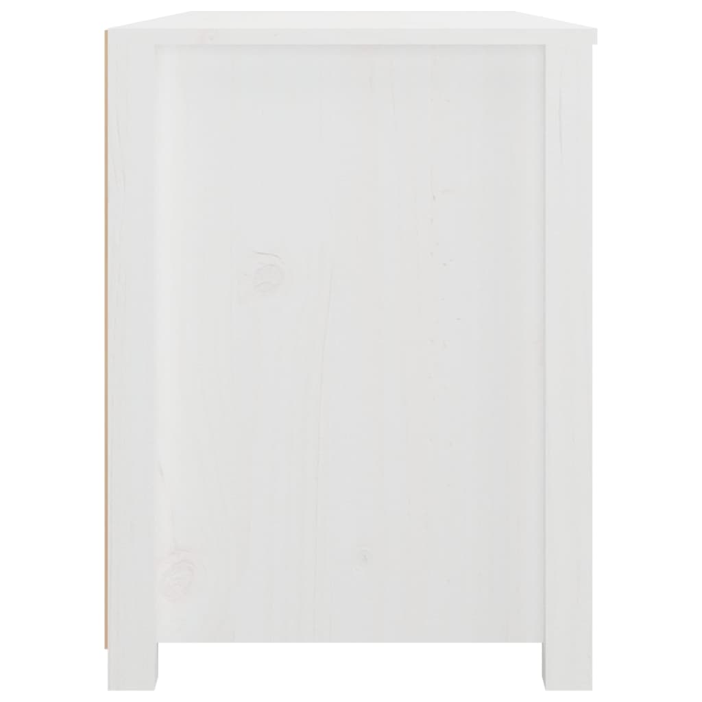 Beistellschrank Weiß 100x40x54 cm Massivholz Kiefer