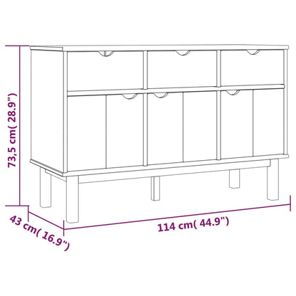 Sideboard OTTA 114x43x73,5 cm Massivholz Kiefer