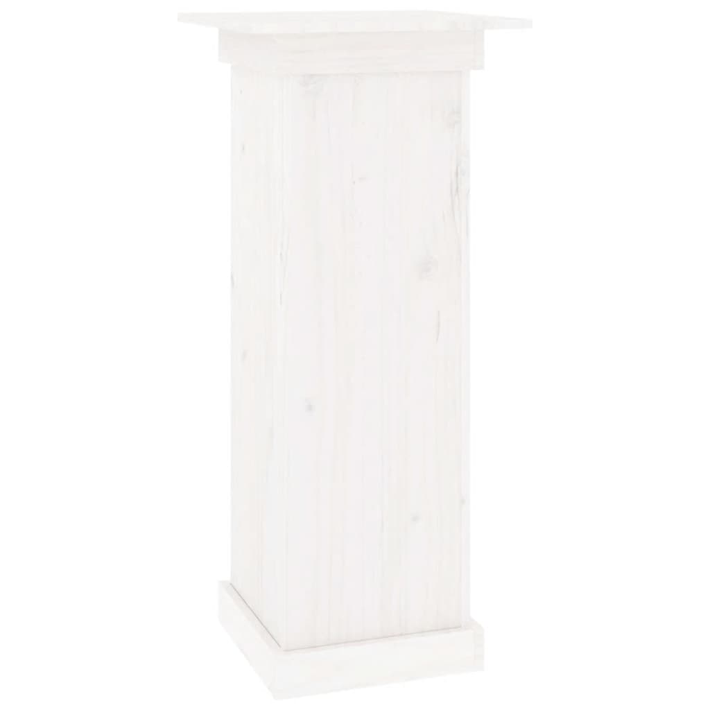 Blumenständer Weiß 40x40x90 cm Massivholz Kiefer