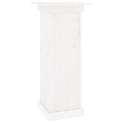 Blumenständer Weiß 40x40x90 cm Massivholz Kiefer