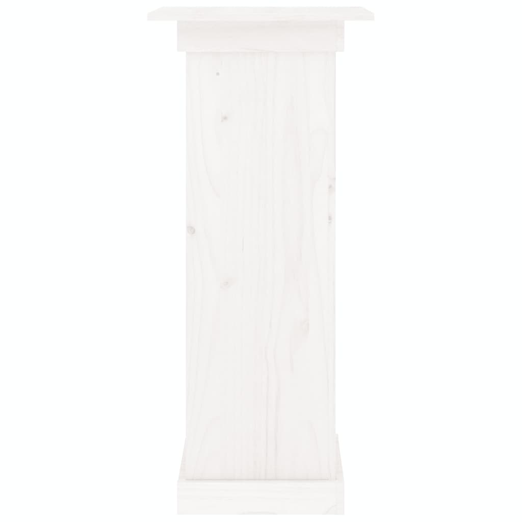Blumenständer Weiß 40x40x90 cm Massivholz Kiefer