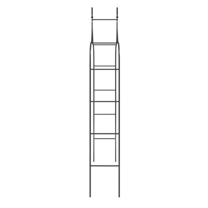 Gartenbögen 2 Stk. Schwarz 120x38x260 cm Stahl