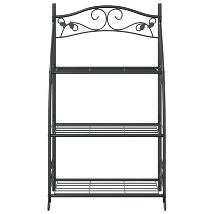 Blumenregal Schwarz 56x30x96 cm Stahl