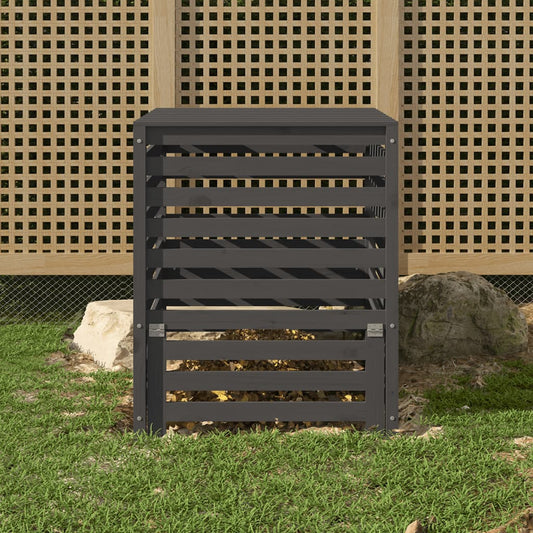 Komposter Grau 82,5x82,5x99,5 cm Massivholz Kiefer