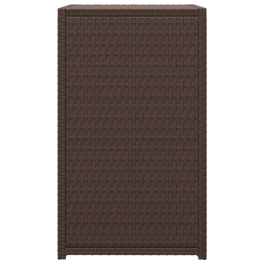 C-Tisch Braun 40x35x60 cm Poly Rattan