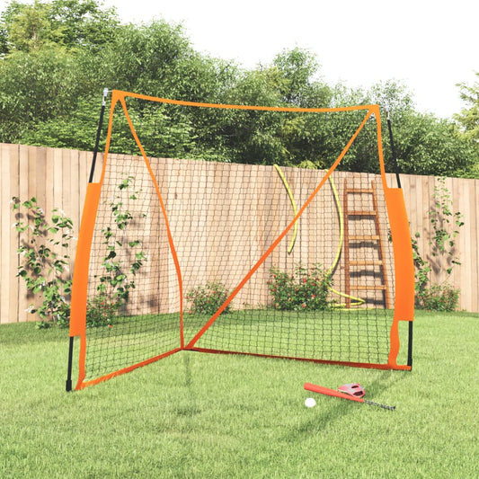 Baseball-Netz Tragbar Orange Schwarz 183x182x183cm Stahl