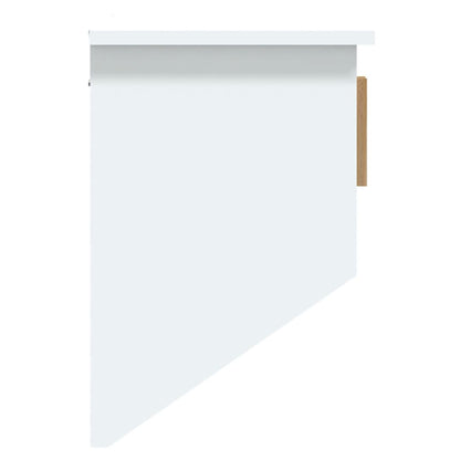 Wandgarderobe mit Haken Weiß 80x24x35,5 cm