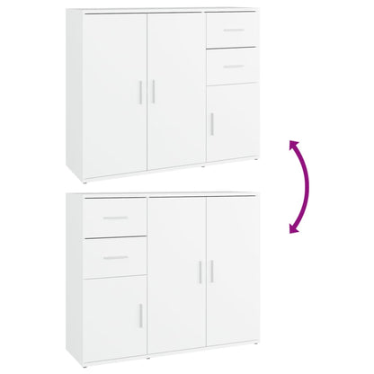 Sideboard Weiß 91x29,5x75 cm Holzwerkstoff